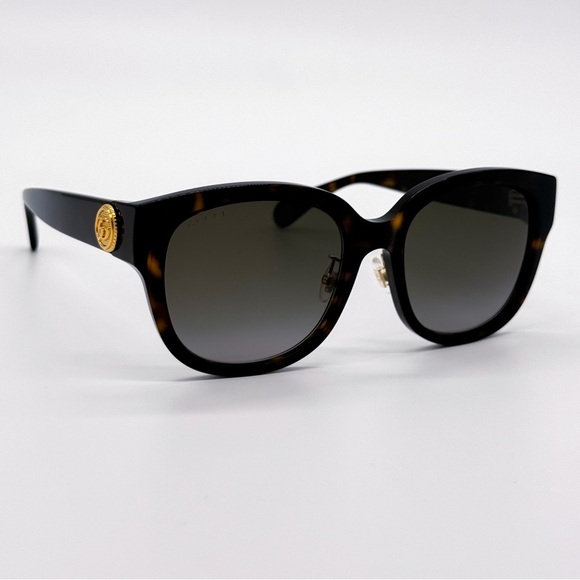 NEW GUCCI GG1409SK 002 ROUND BROWN GREY WOMEN SUNGLASSES GUCCI - Picture 6 of 11